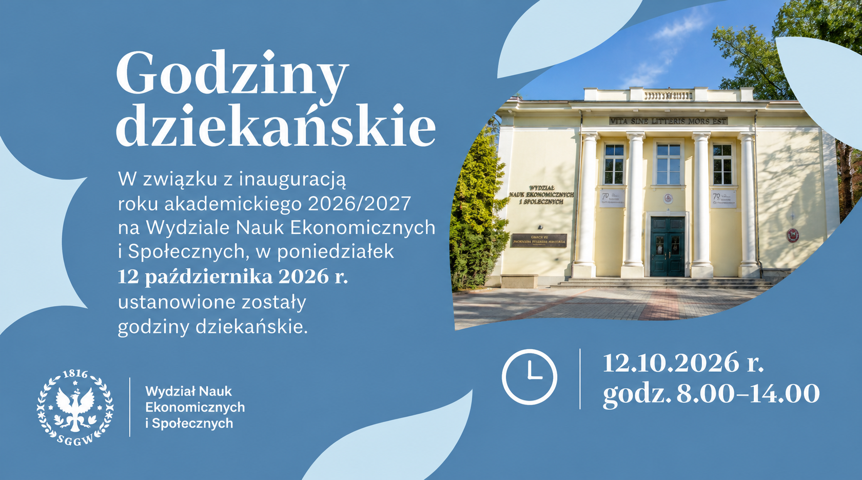 Godziny dziekańskie 12.10.2026r.